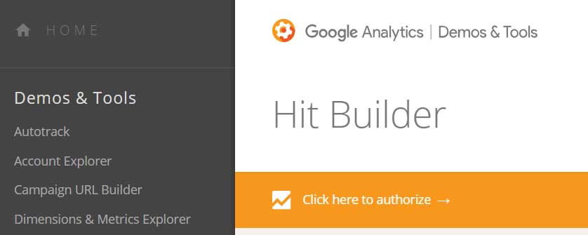 Google Analytics - Hit Builder tool