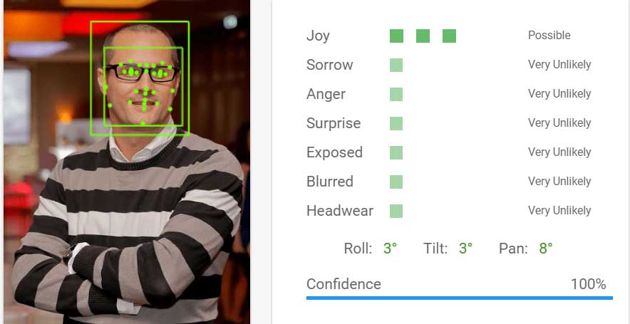 Google arcfelismerő - kép felismerés példa arcra
